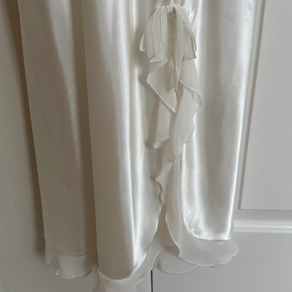 Vintage Y2K Expressions California Dynasty White Satin Nightgown Slip Dress Sz S - Picture 3 of 8